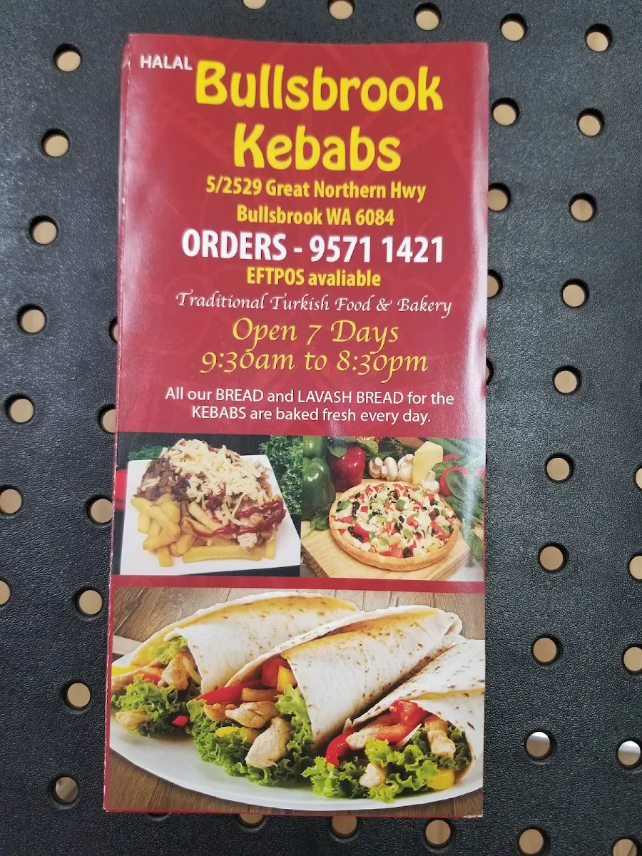Menu, Bullsbrook Kebab