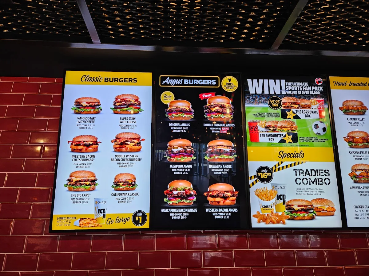 Menu, Carl's Jr. Mt. Barker