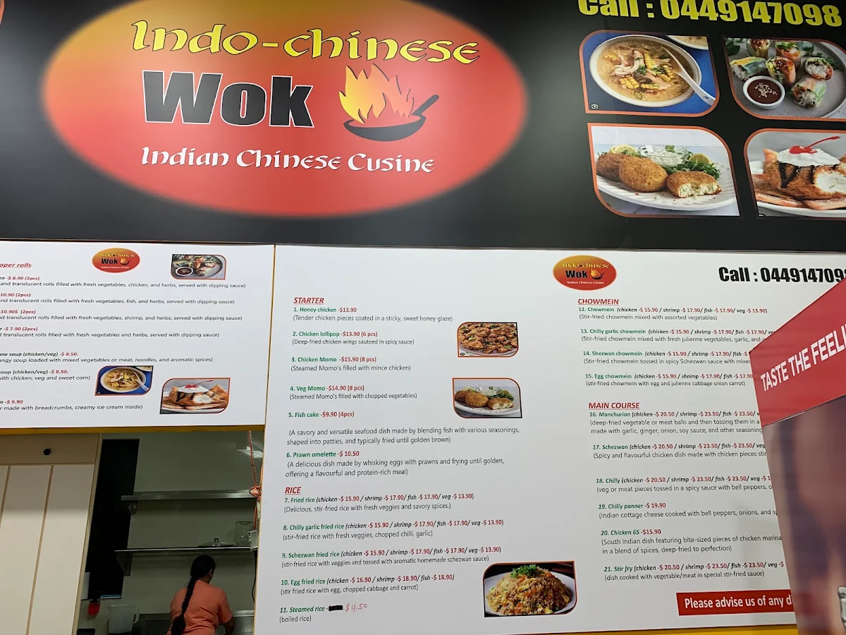 Menu, Indo-Chinese Wok