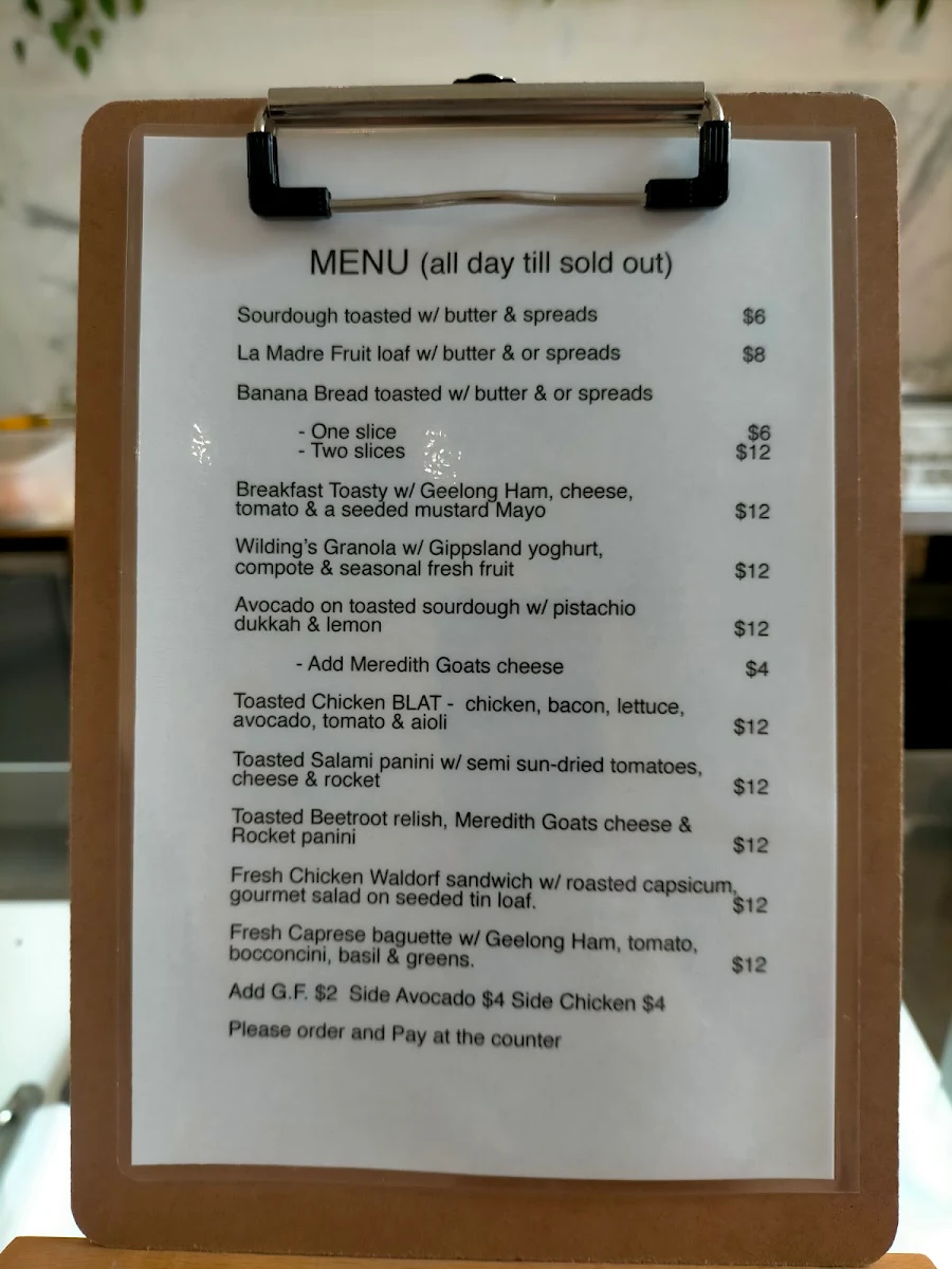 Menu, Neck of the Woods