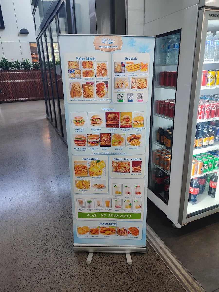 Menu, The Barra Boys Burger Joint Moorooka