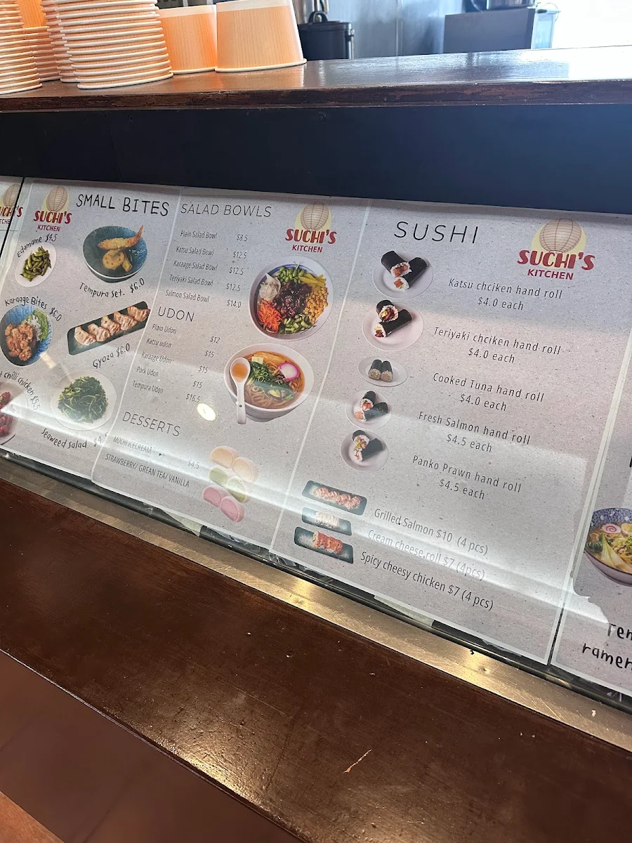 Menu, Suchi’s kitchen