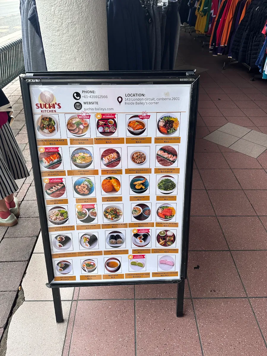 Menu, Suchi’s kitchen
