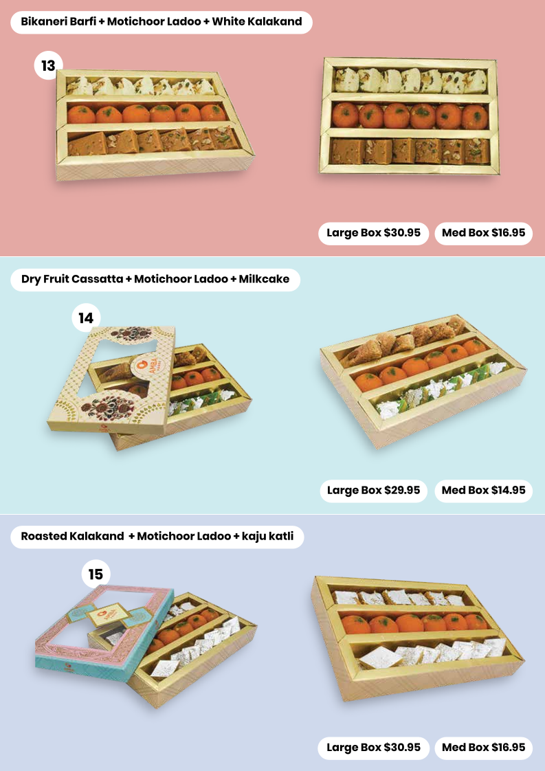 Menu, Amba Foods
