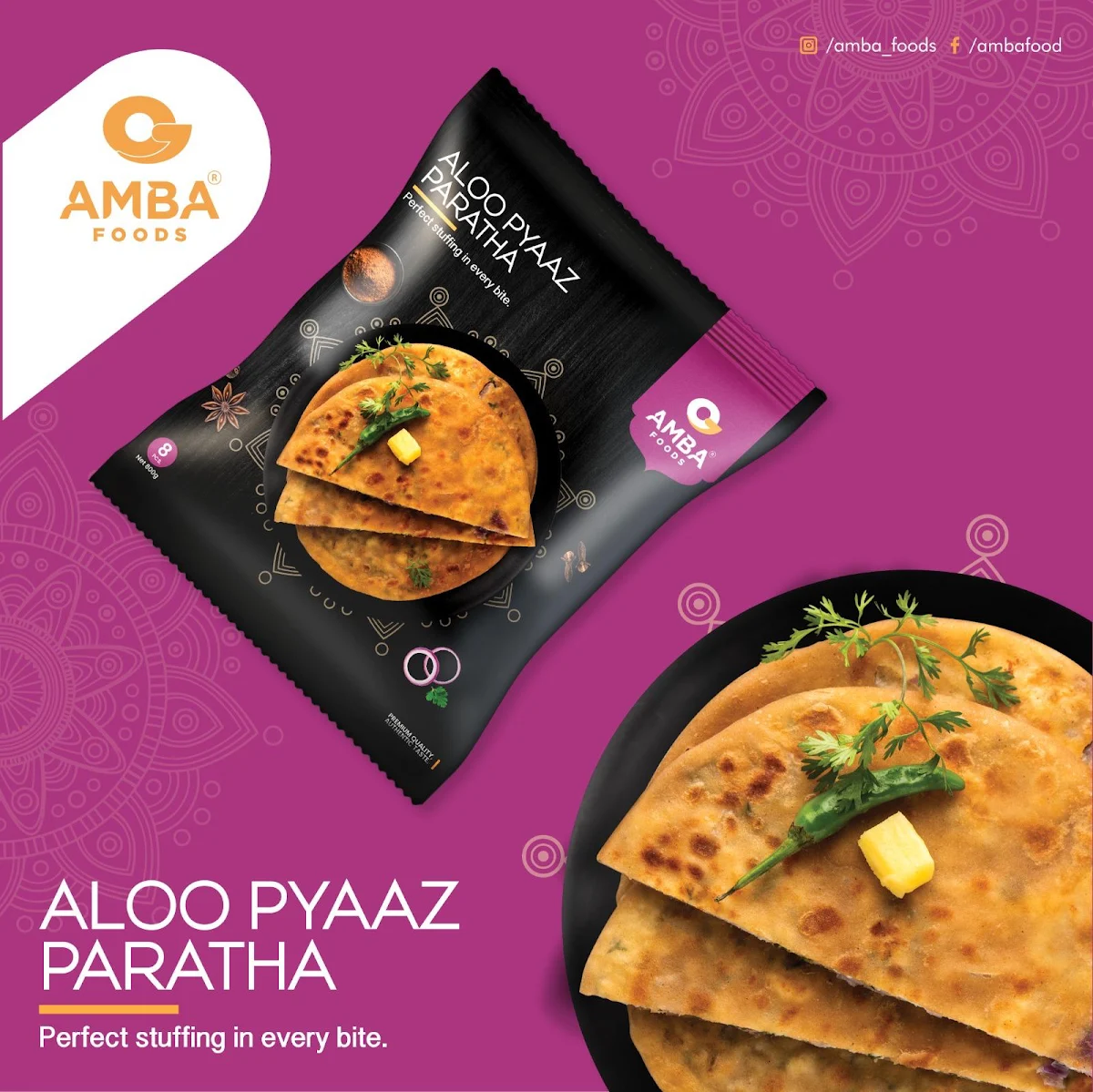 Menu, Amba Foods