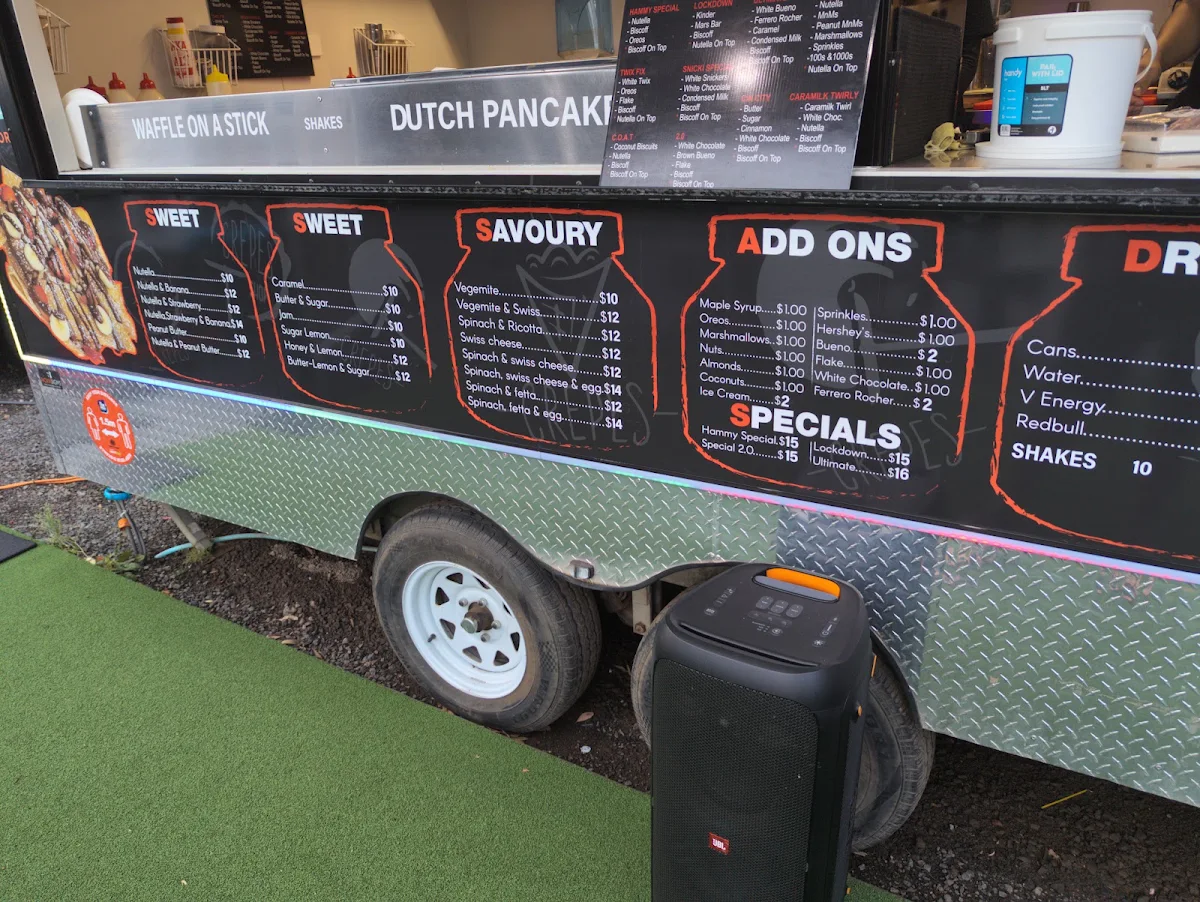 Menu, Street Crepes Melton