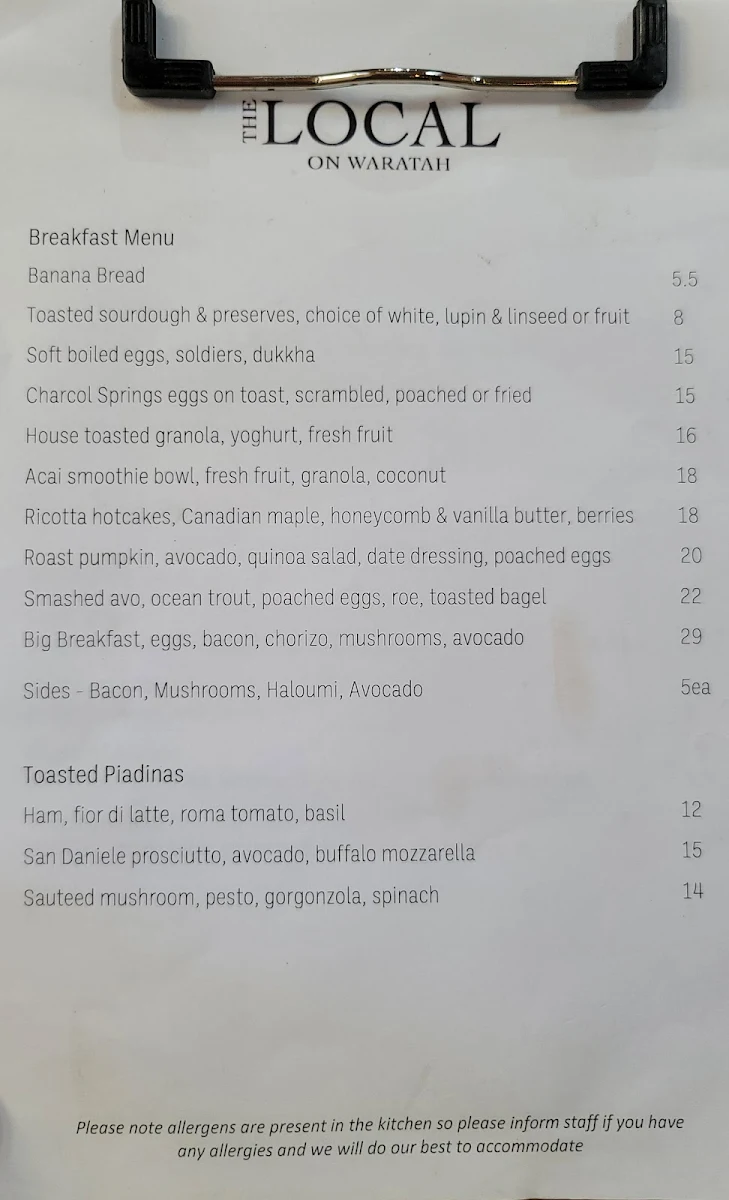 Menu, Isoletta Bar+Ristorante