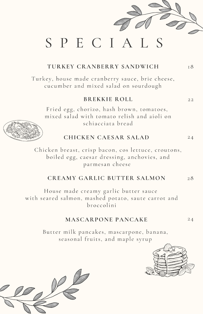 Menu, Chapter One Eatery