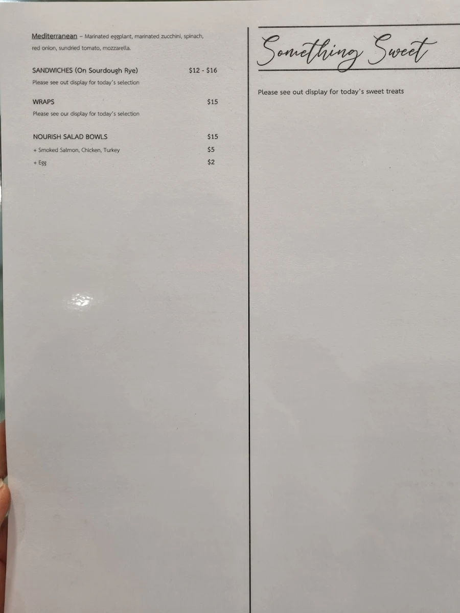 Menu, Swanton Organics Cafe