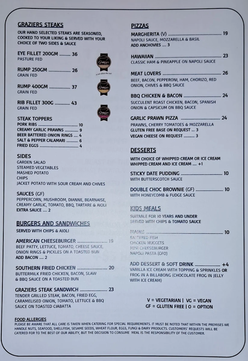 Menu, Tandara Hotel