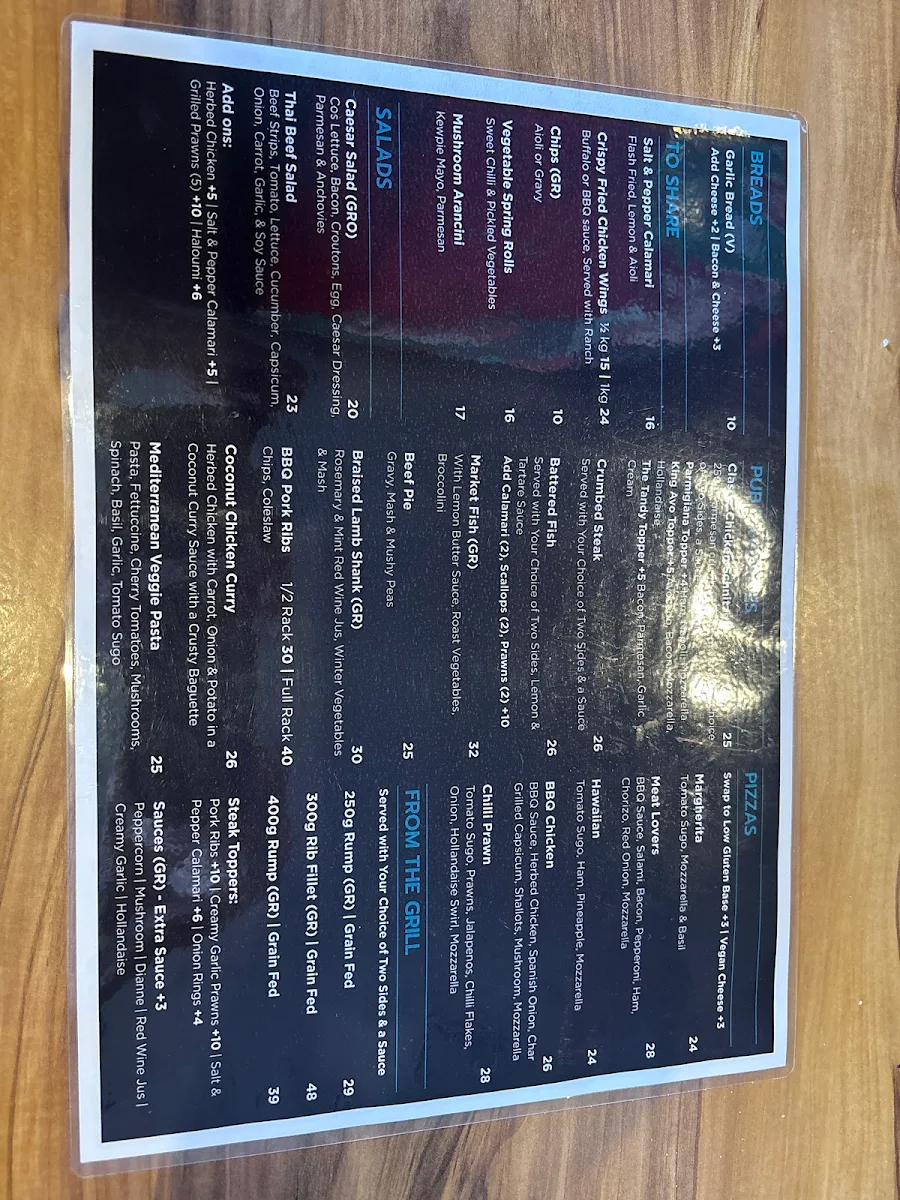 Menu, Tandara Hotel