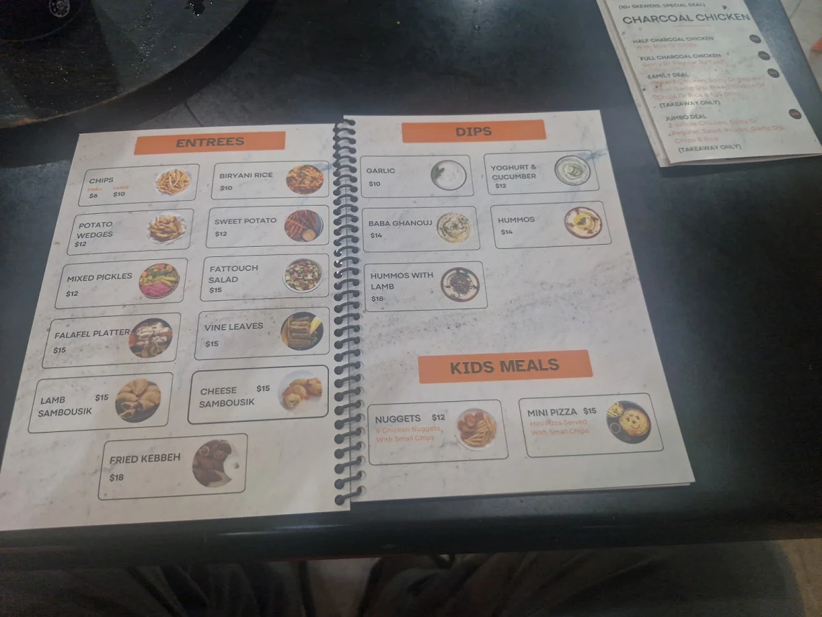 Menu, Mashawi Beirut
