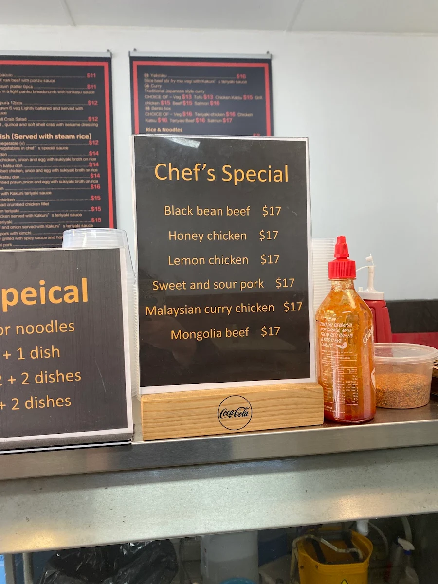 Menu, Kakuni Japanese Kitchen