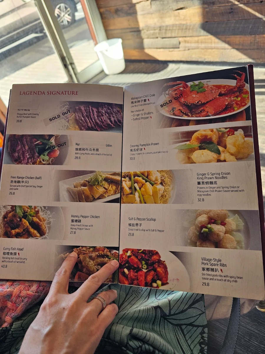 Menu, Chef Lagenda Deer Park