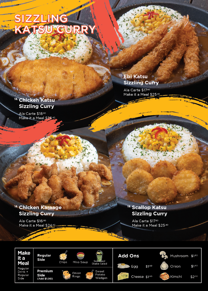 Menu, Pepper Lunch