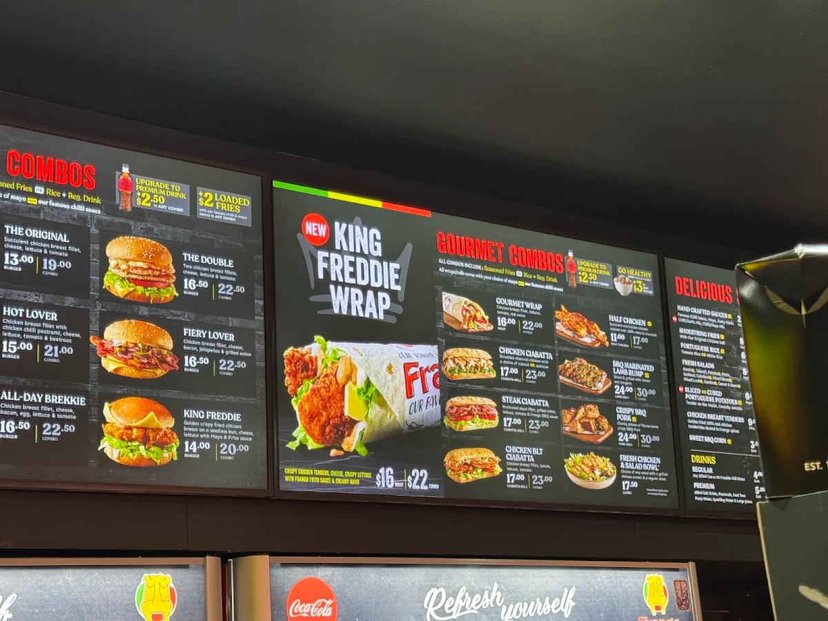 Menu, Frango Rose Bay
