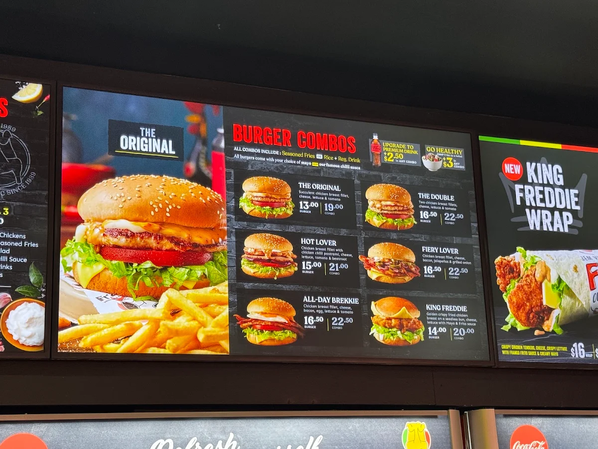 Menu, Frango Rose Bay