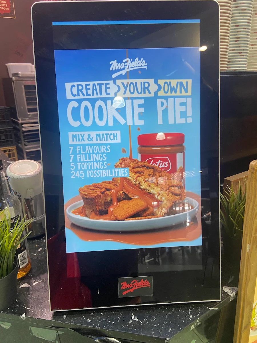 Menu, Mrs. Fields Bakery Cafe