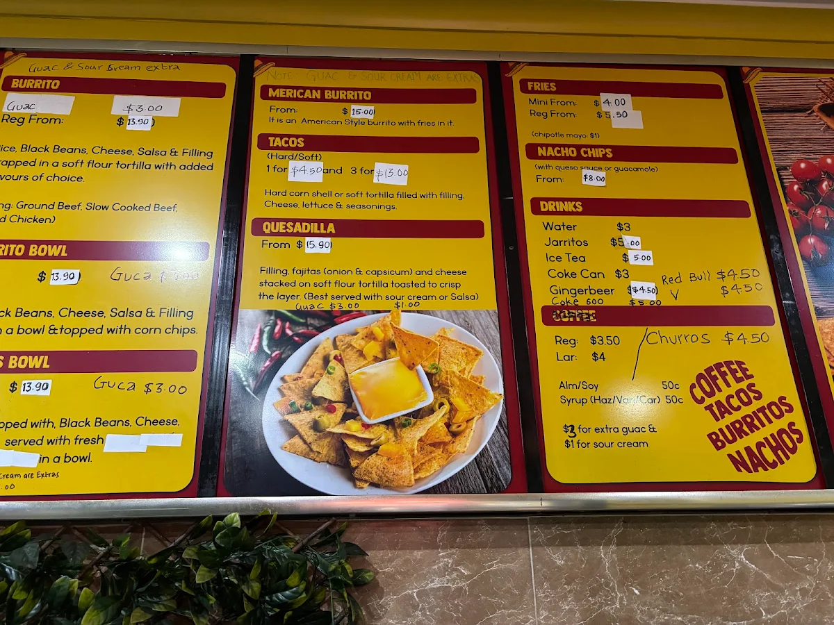 Menu, El Seńor Mexican Taqueria