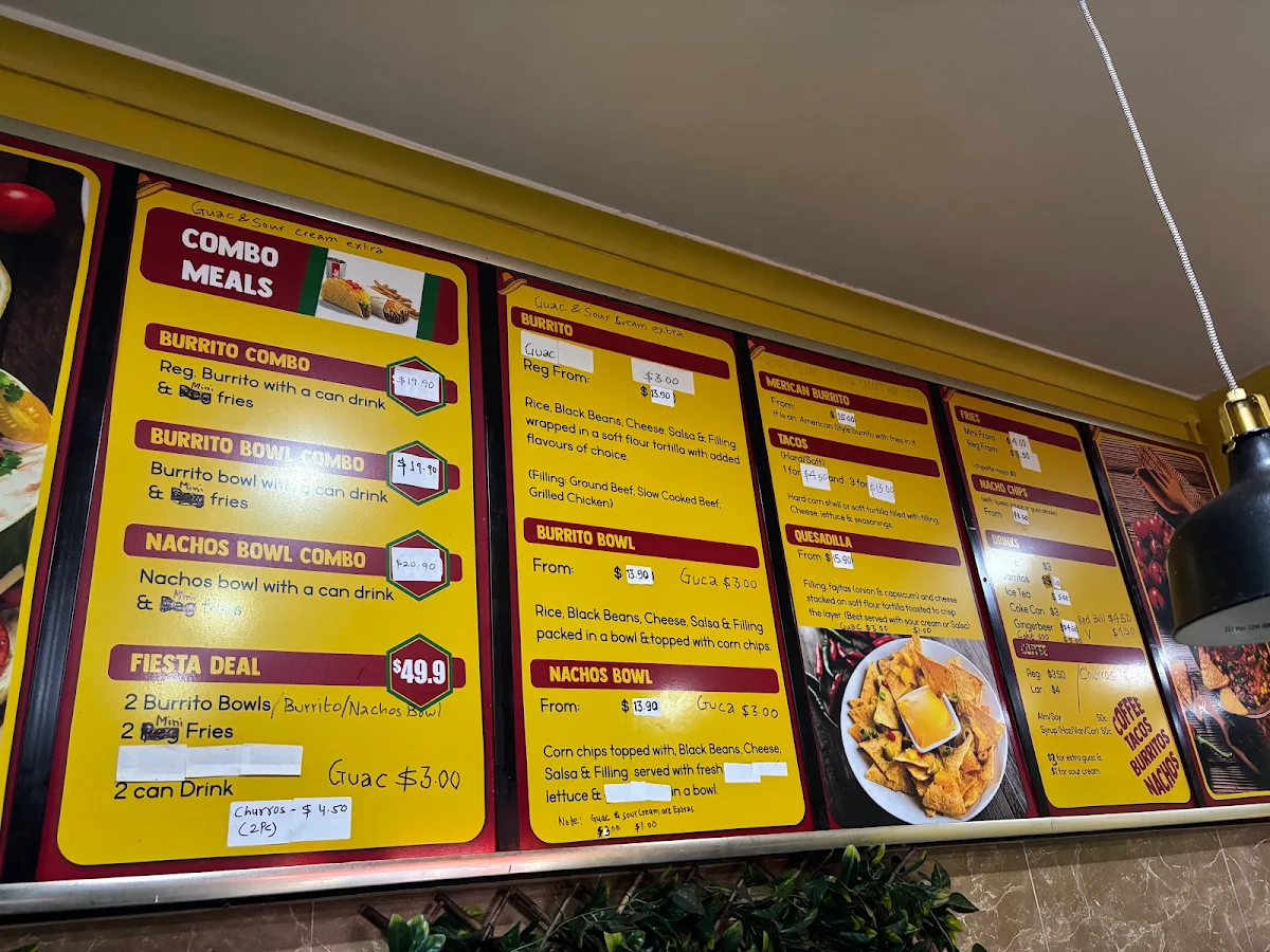 Menu, El Seńor Mexican Taqueria