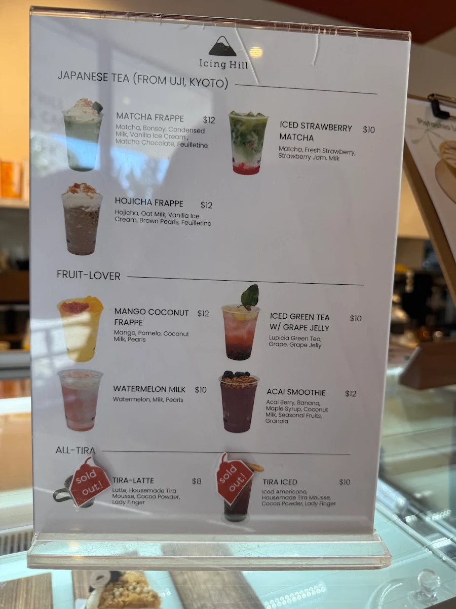 Menu, IcingHill
