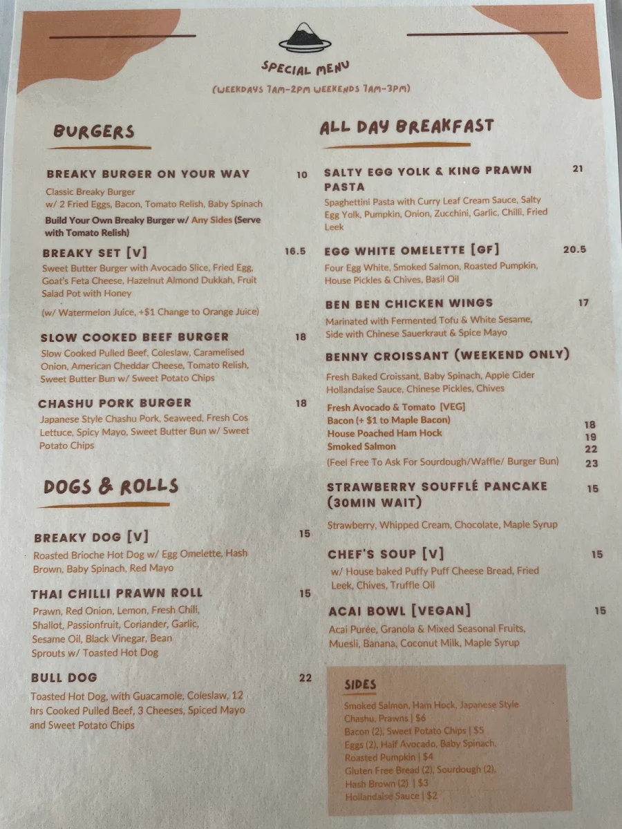 Menu, IcingHill