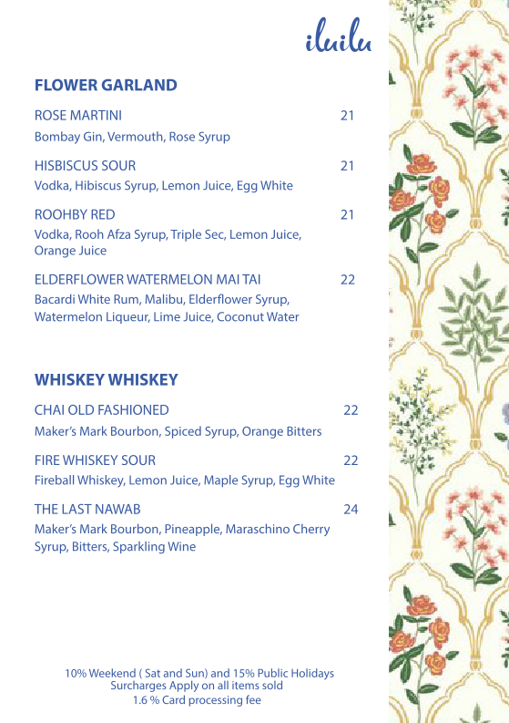 Menu, ilu ilu Bar
