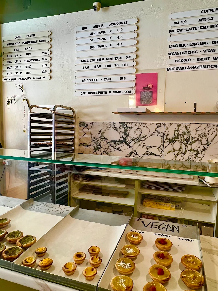 Menu, Cafe Pastel - Portuguese Tart Cafe Perth