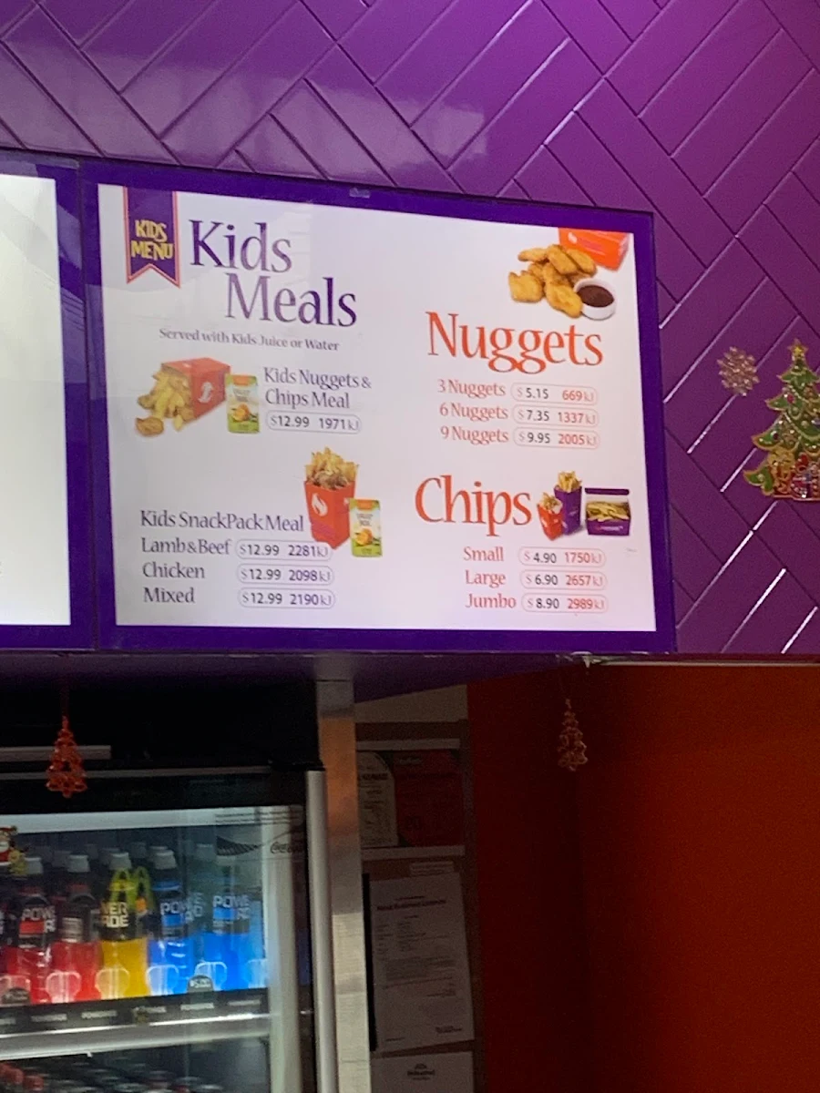 Menu, Origin Kebabs North Lakes (Westfield)