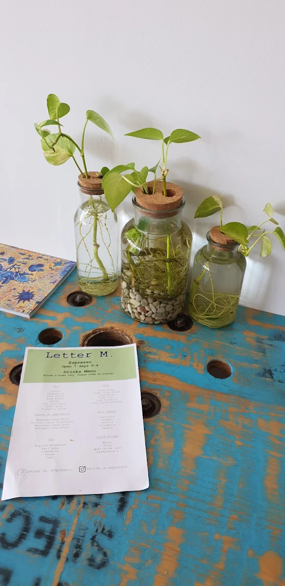 Menu, Letter M. Espresso