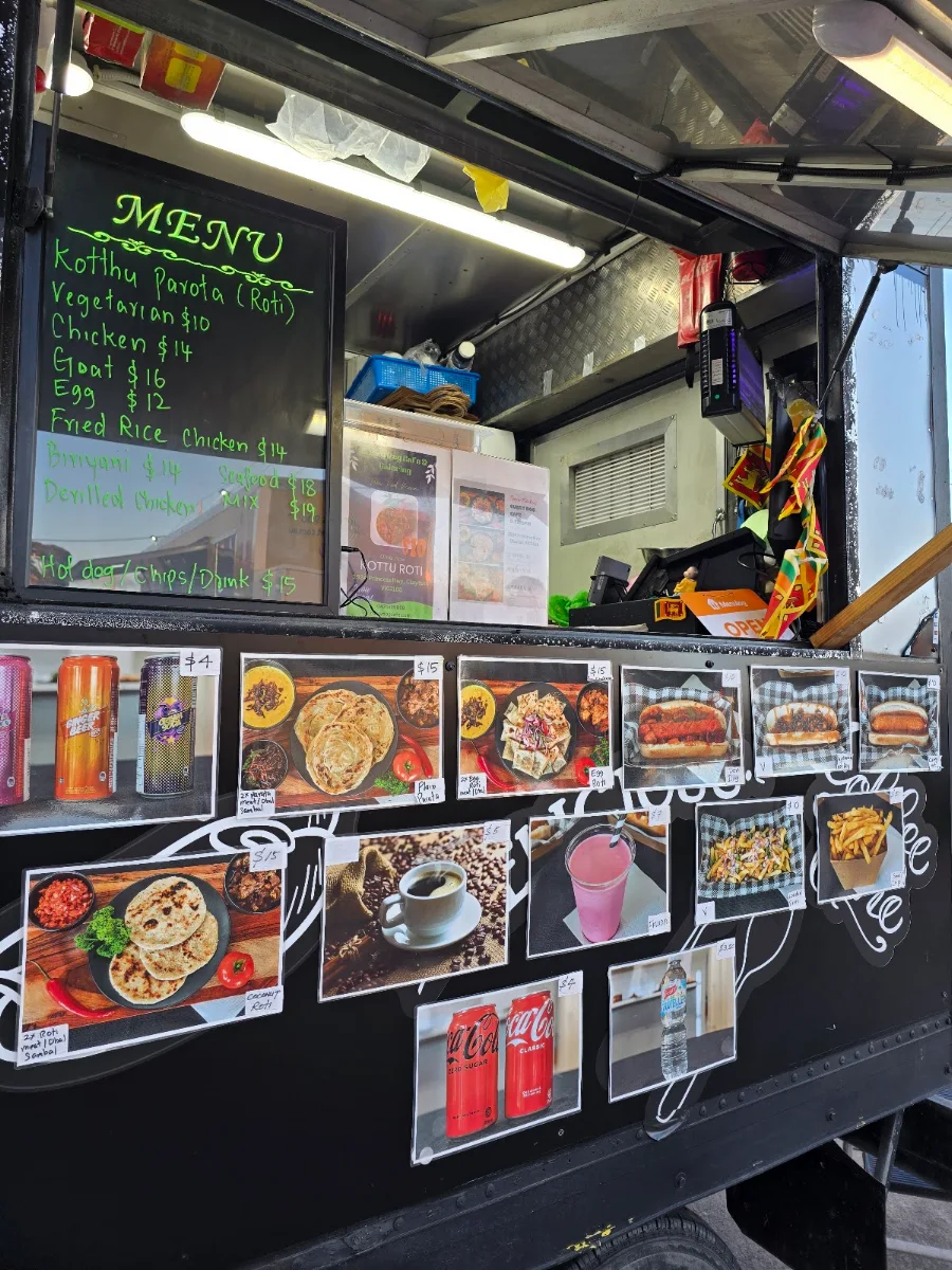 Menu, Curry Dog Cafe & Catering