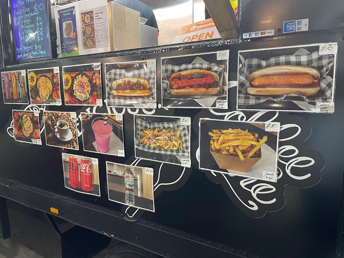 Menu, Curry Dog Cafe & Catering
