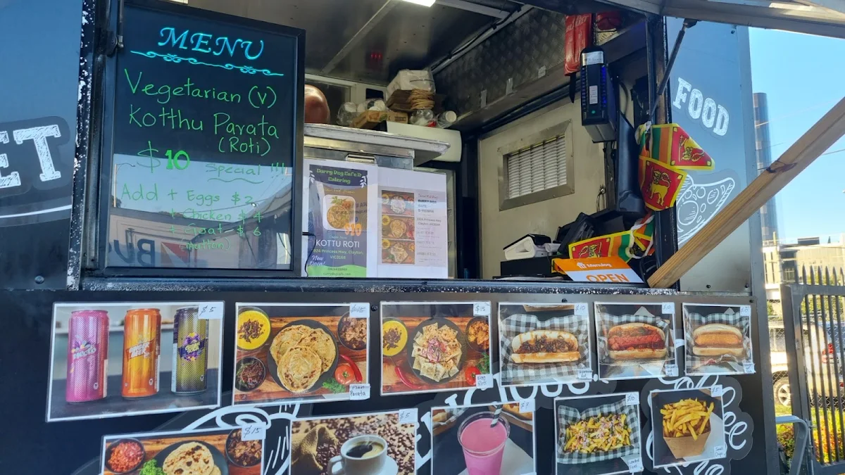 Menu, Curry Dog Cafe & Catering
