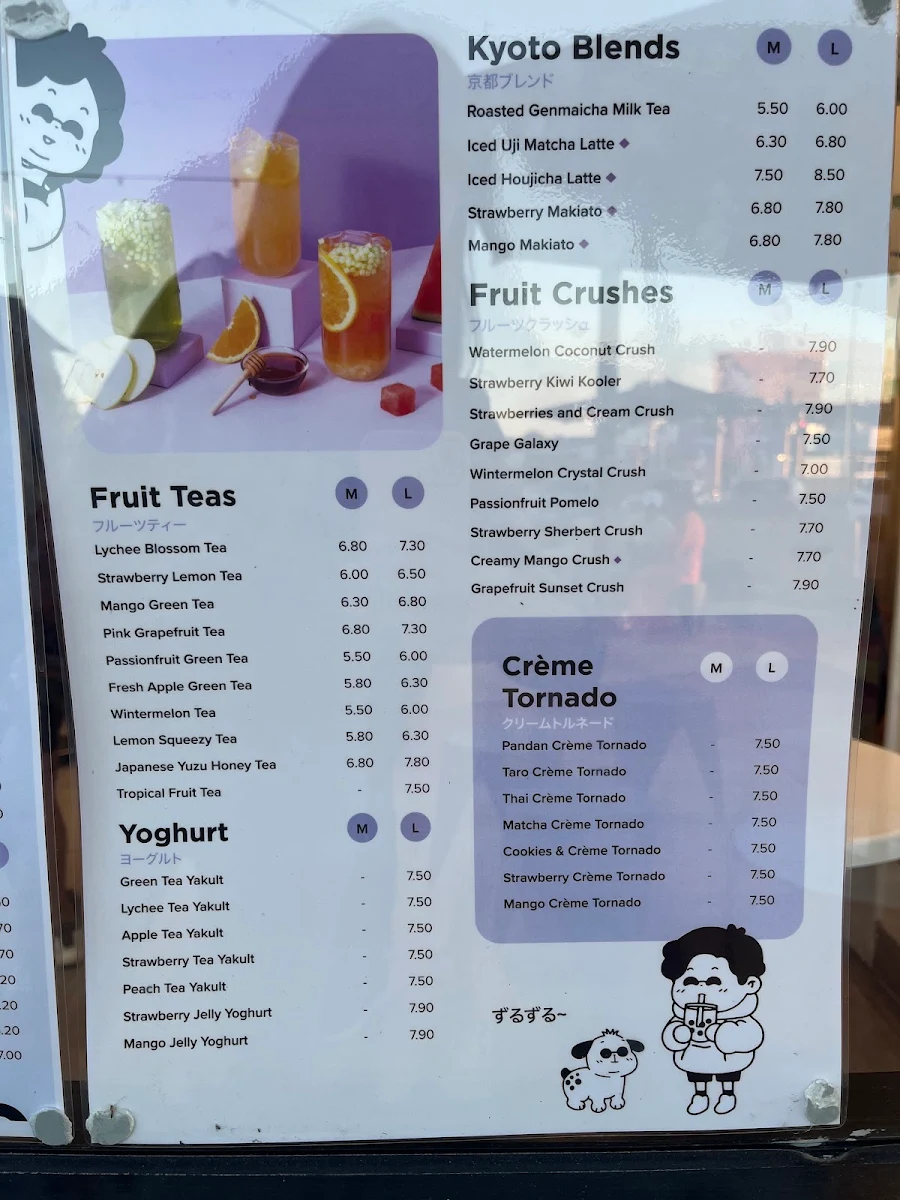 Menu, BOBABOBA MORLEY