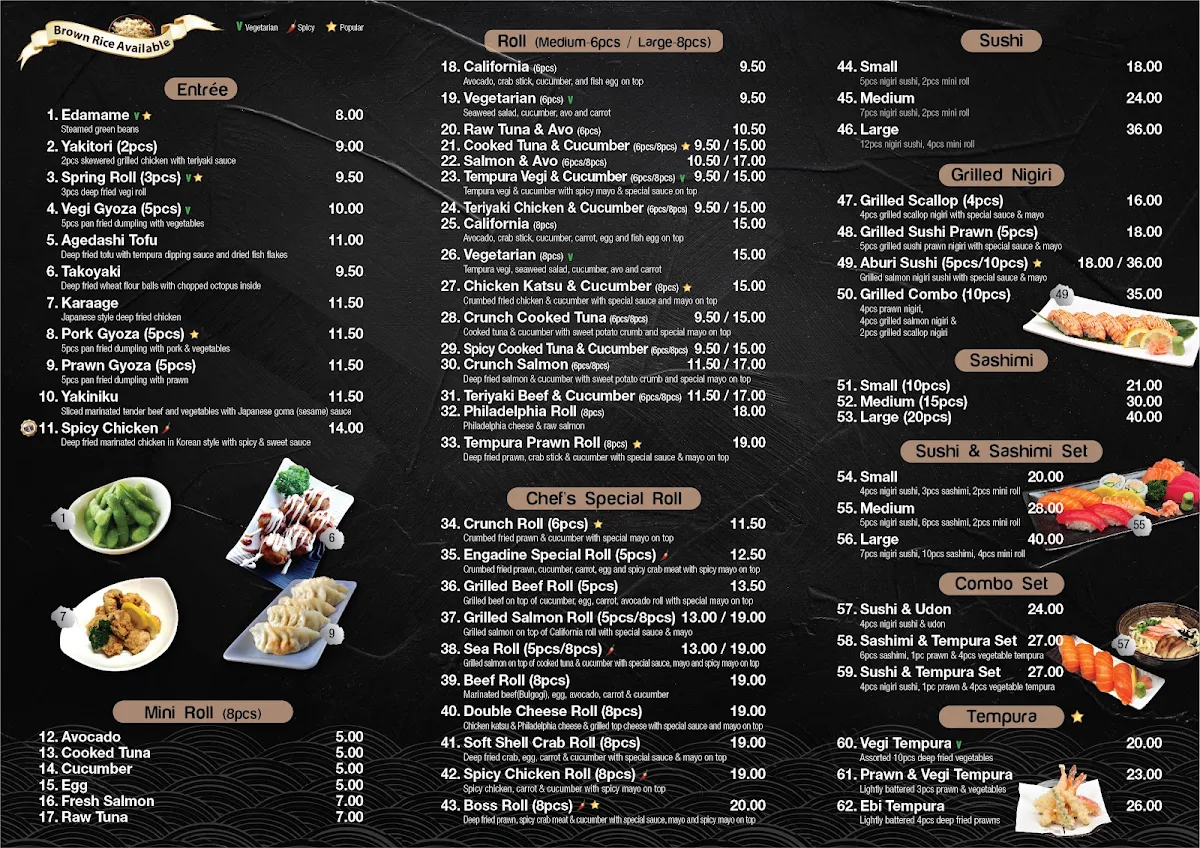 Menu, Kanakawa