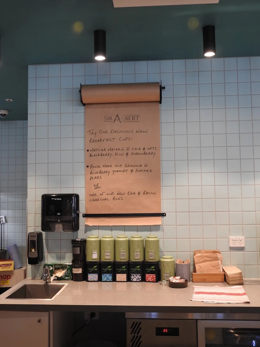 Menu, Sir Albert Cafe