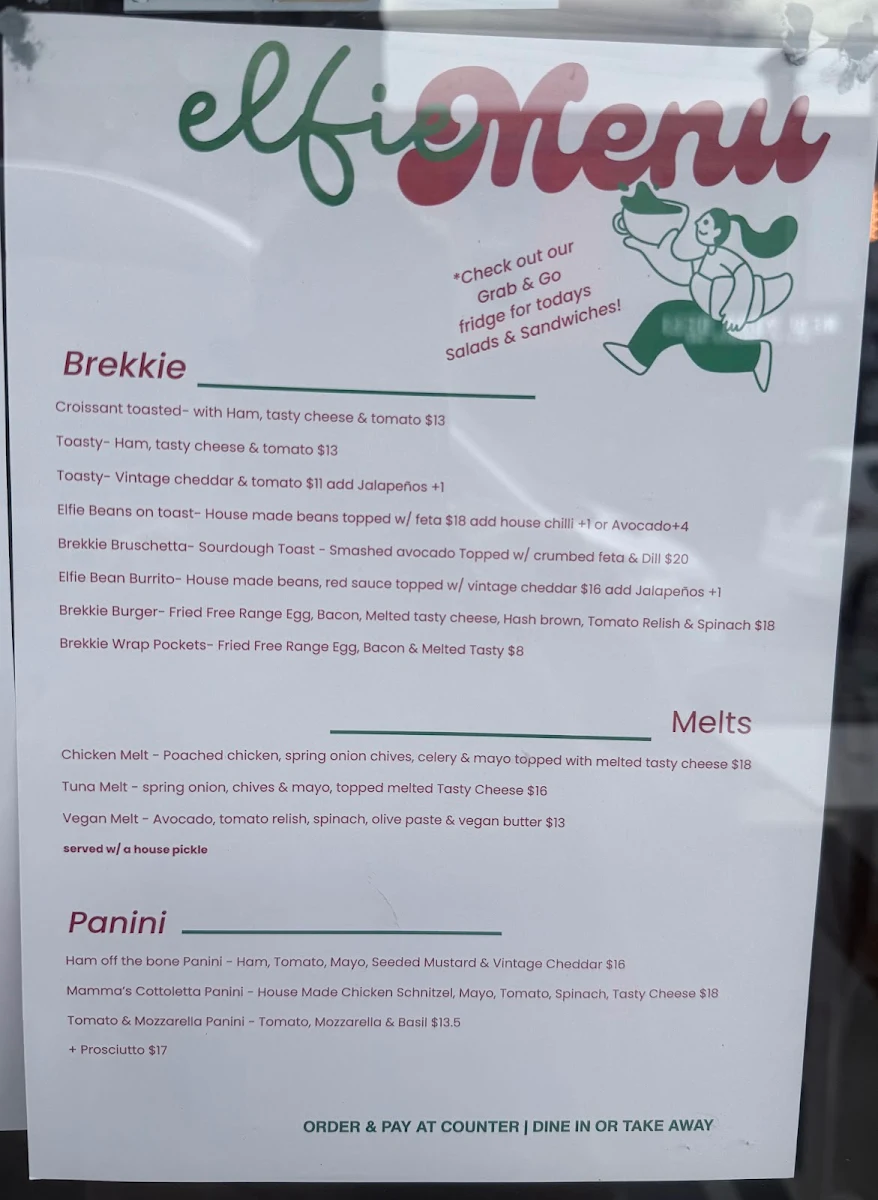 Menu, Elfie Windsor