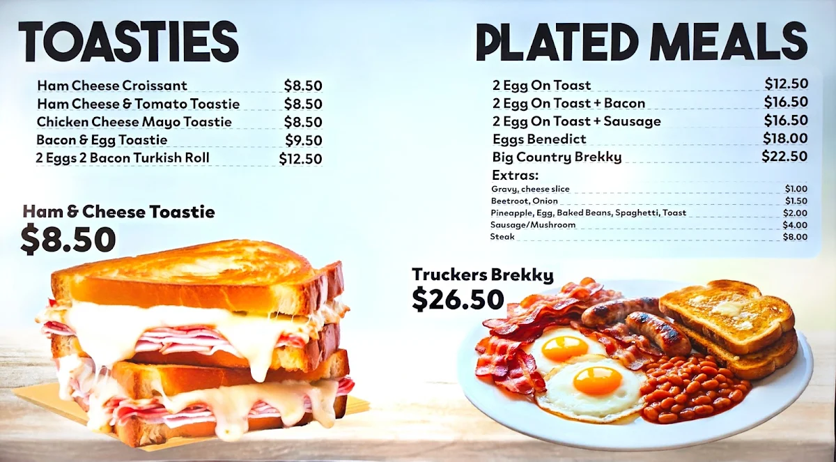 Menu, Liberty Roadhouse Boggabilla