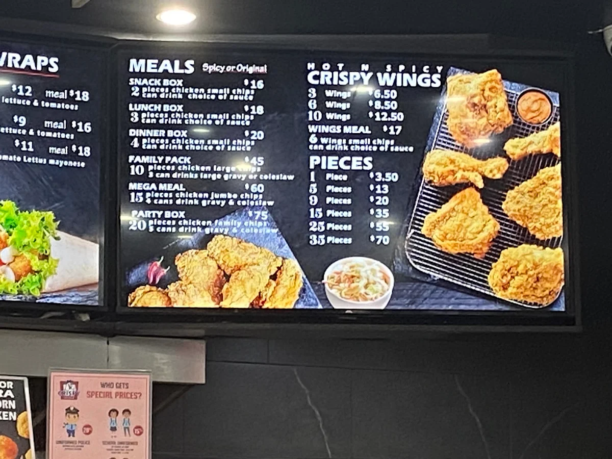 Menu, Extra Crispy - Lakemba