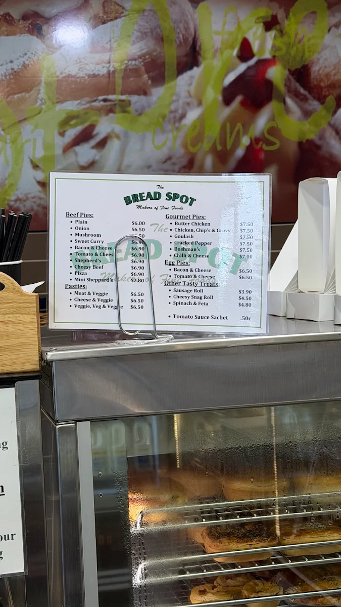 Menu, Donnelly's Bakehouse (formerly The Bread Spot)