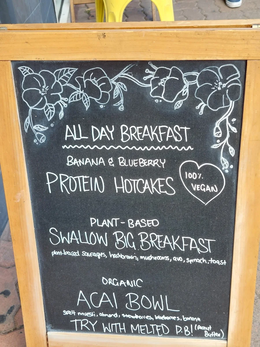 Menu, Swallow Cafe Rockdale