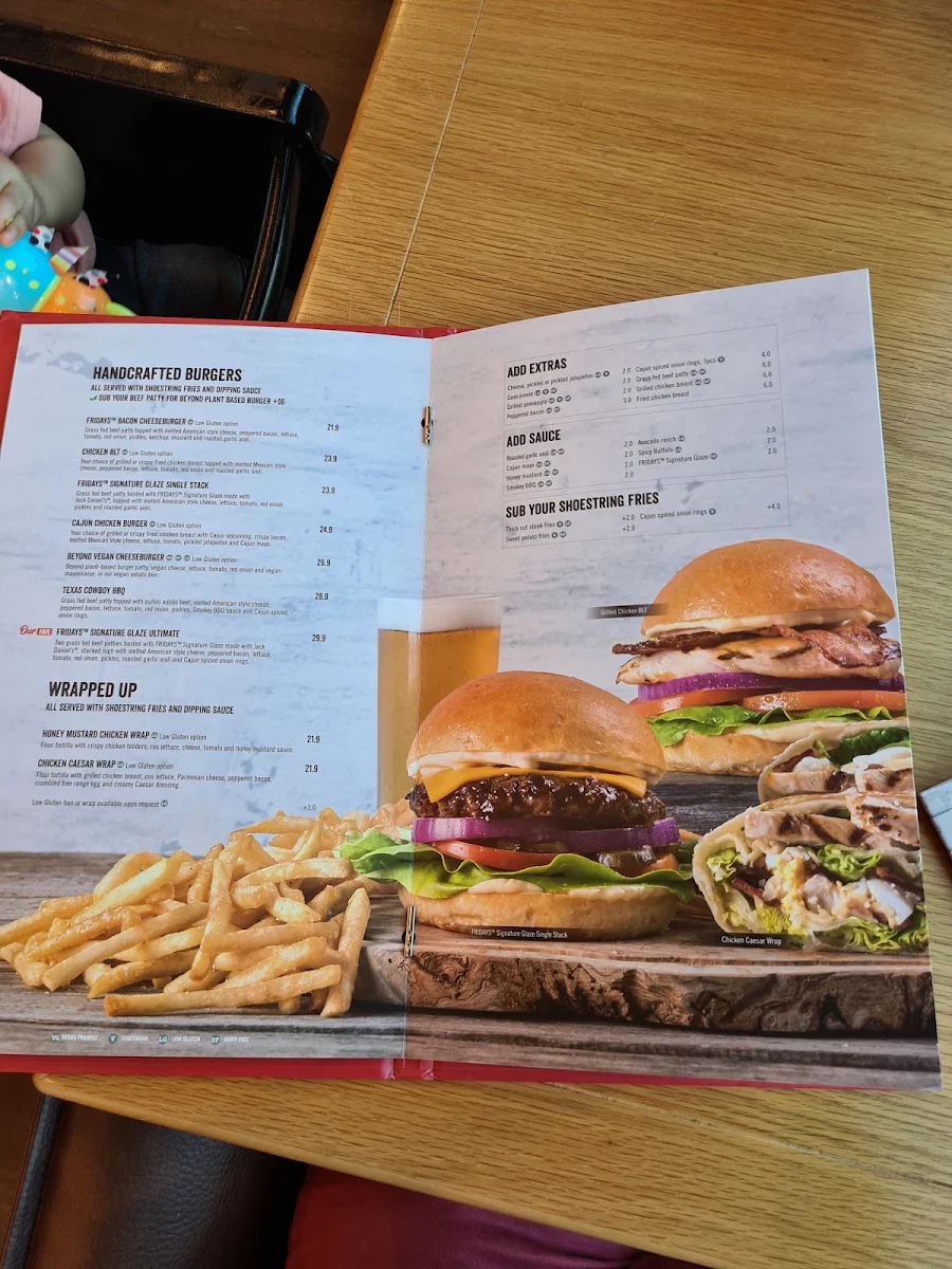 Menu, TGI Fridays