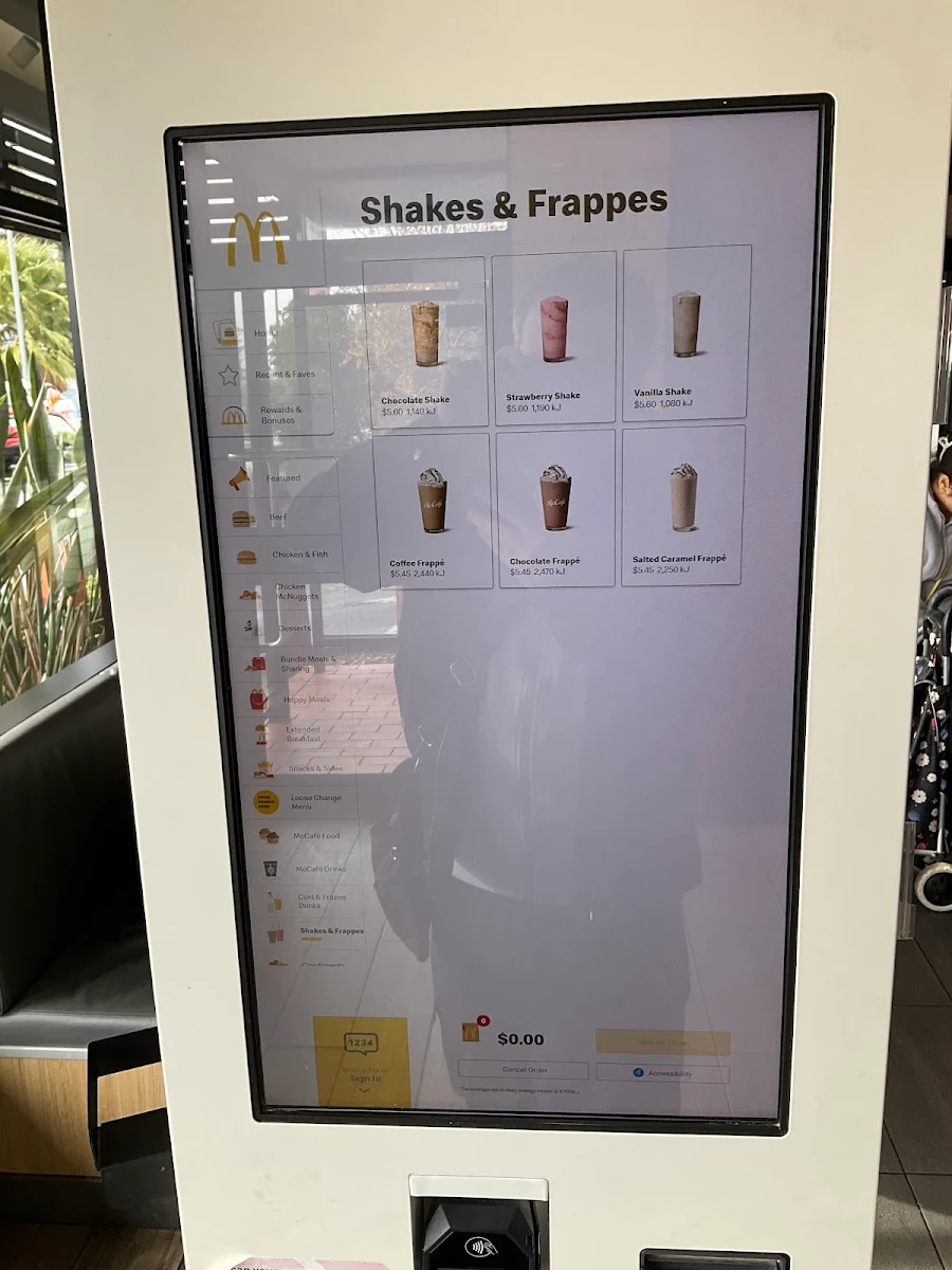 Menu, McDonald's Rowville