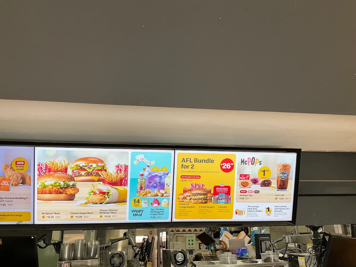 Menu, McDonald's Rowville