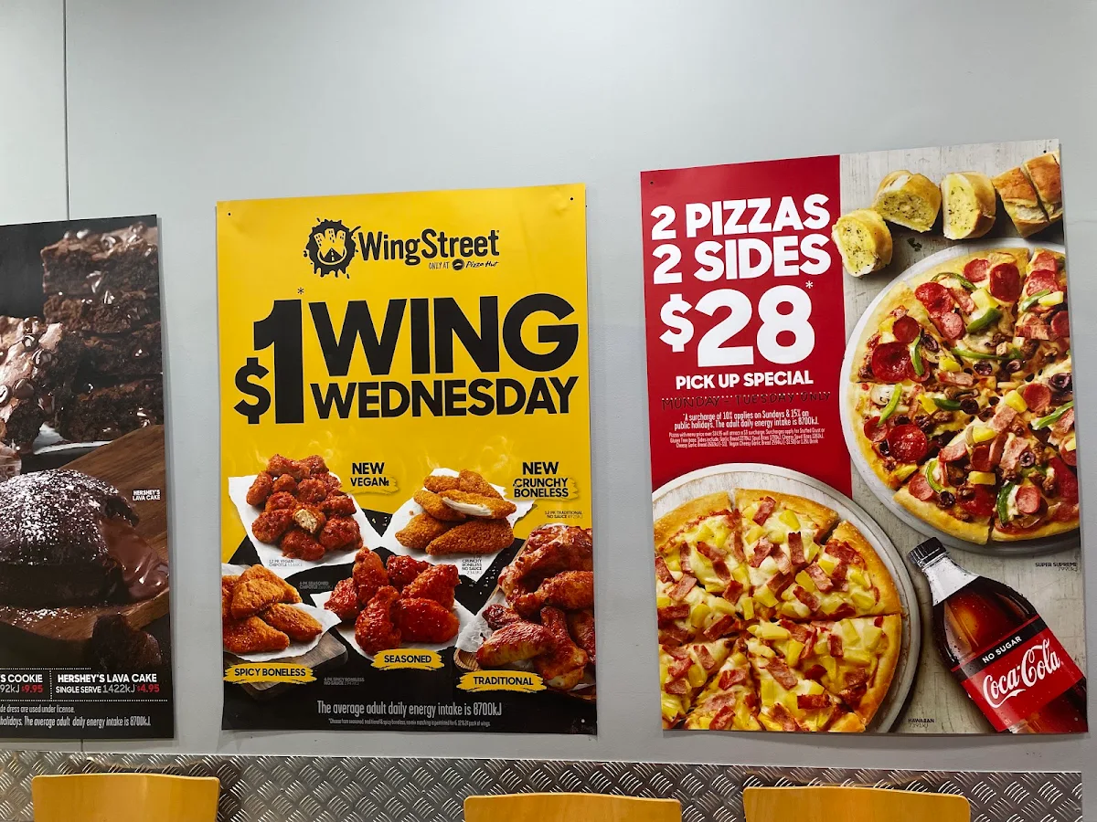 Menu, Pizza Hut Taigum