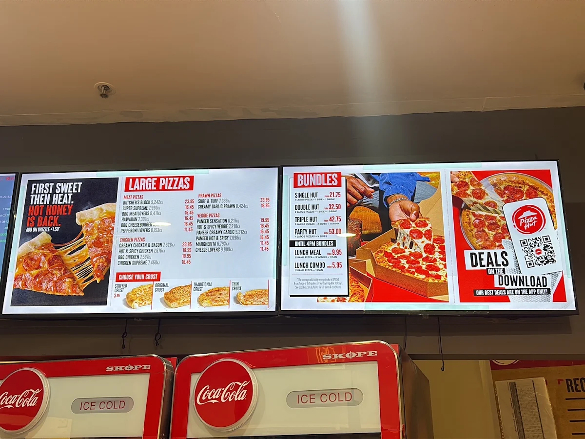 Menu, Pizza Hut Taigum