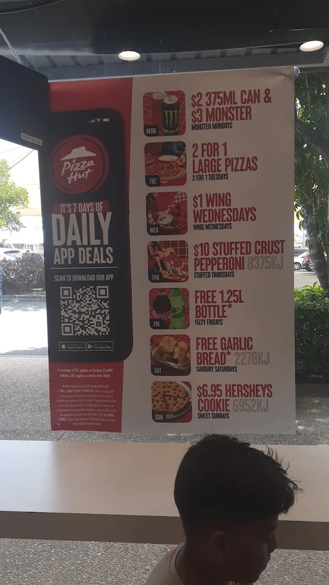 Menu, Pizza Hut Taigum