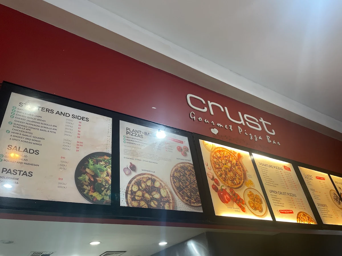 Menu, Crust Pizza Port Melbourne