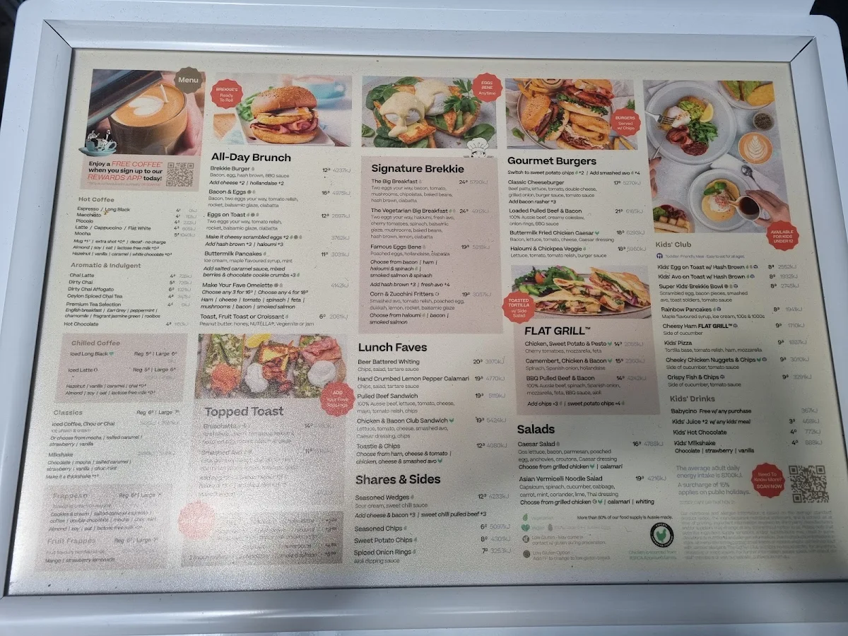 Menu, The Coffee Club - Airport Village