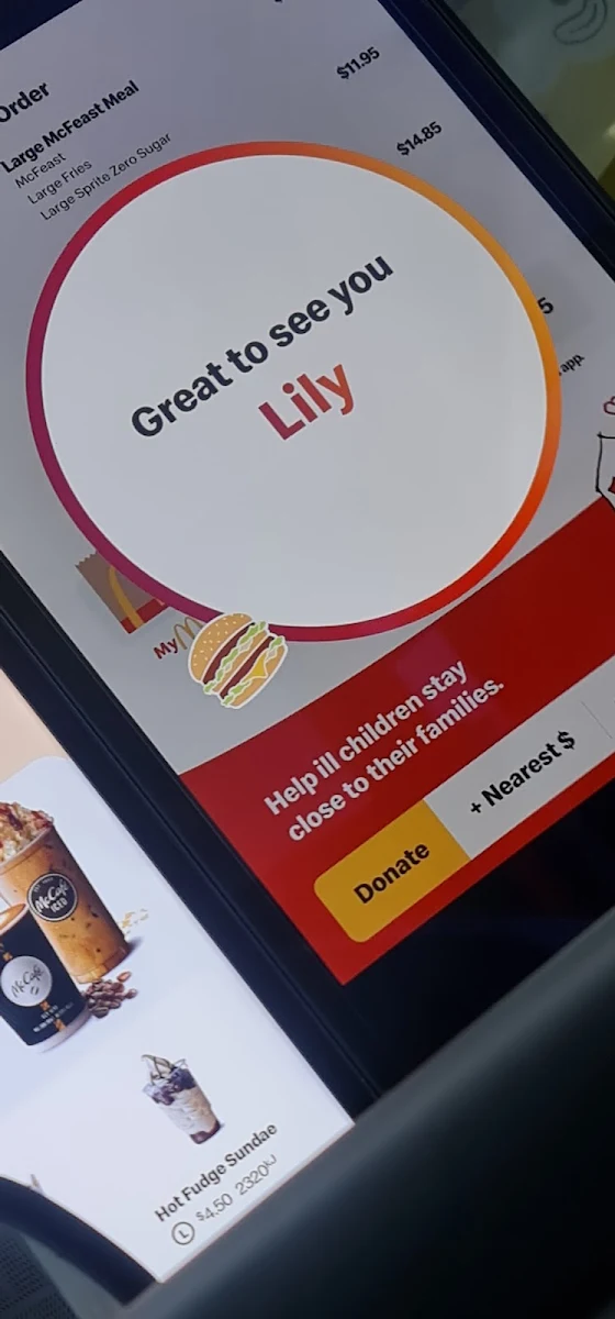 Menu, McDonald's Mount Barker